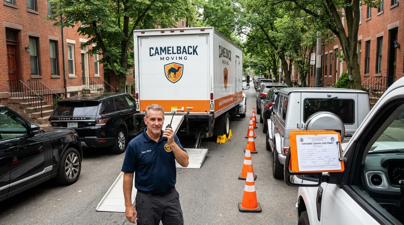 City street loading permit setup in Glastonbury, CT