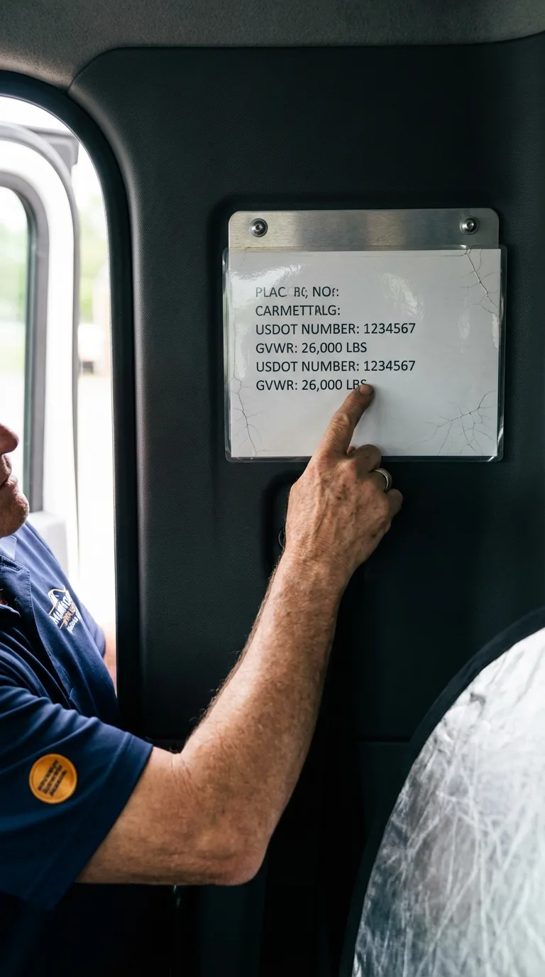 USDOT licensing placard verification in Glastonbury